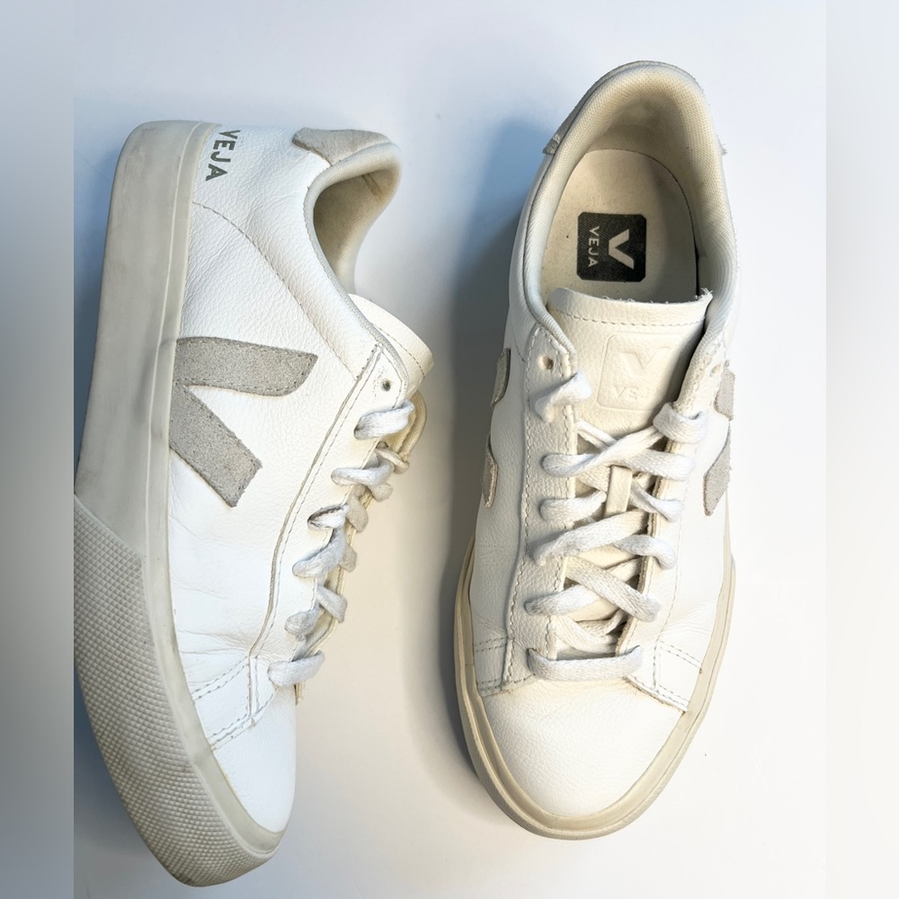 Veja White and Gray Women's Sneakers